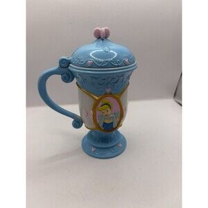 VTG Limited Edition Disney On Ice Blue Plastic Souvenir Hinged Cinderella Cup